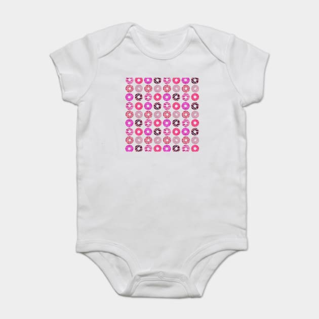 Donuts Magenta Baby Bodysuit by CatCoq